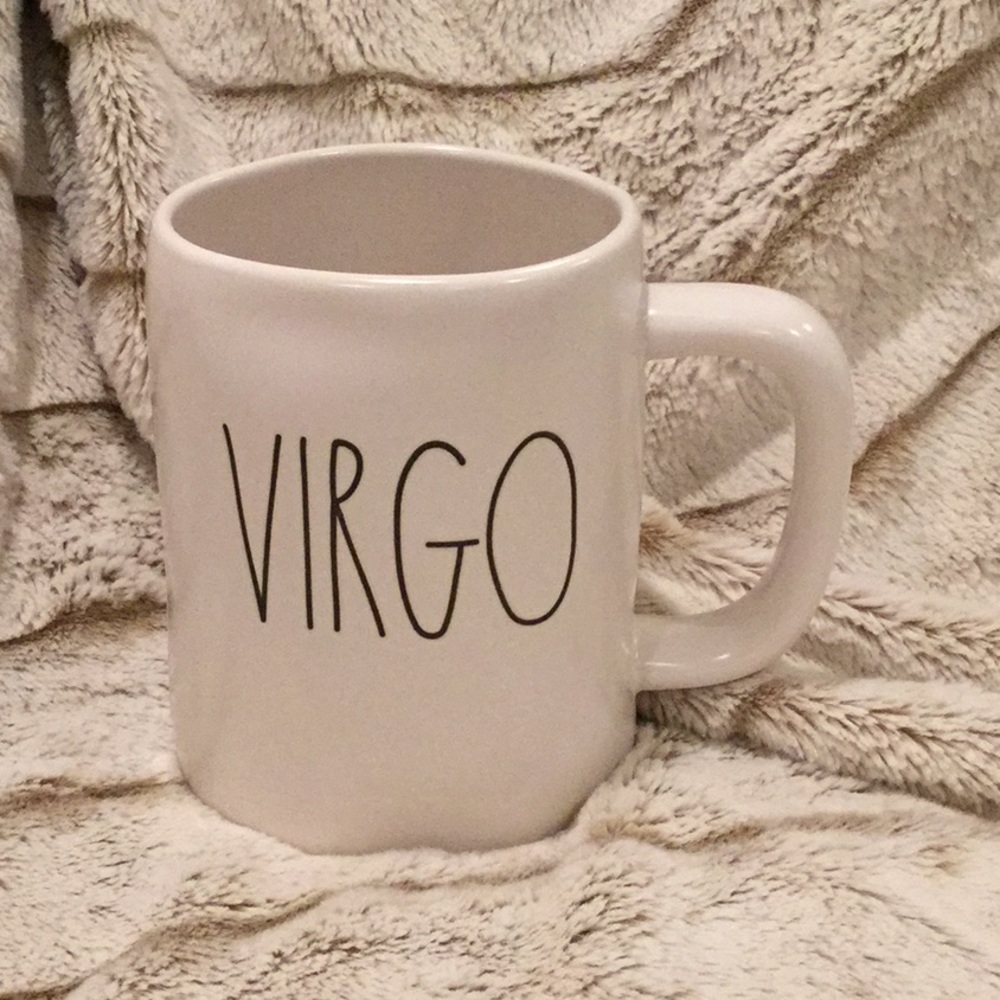 🔥 NEW RARE Blk AND Gold Rae Dunn VIRGO Zodiac Mug ♍️ Dual-sided - Picture 1 of 7